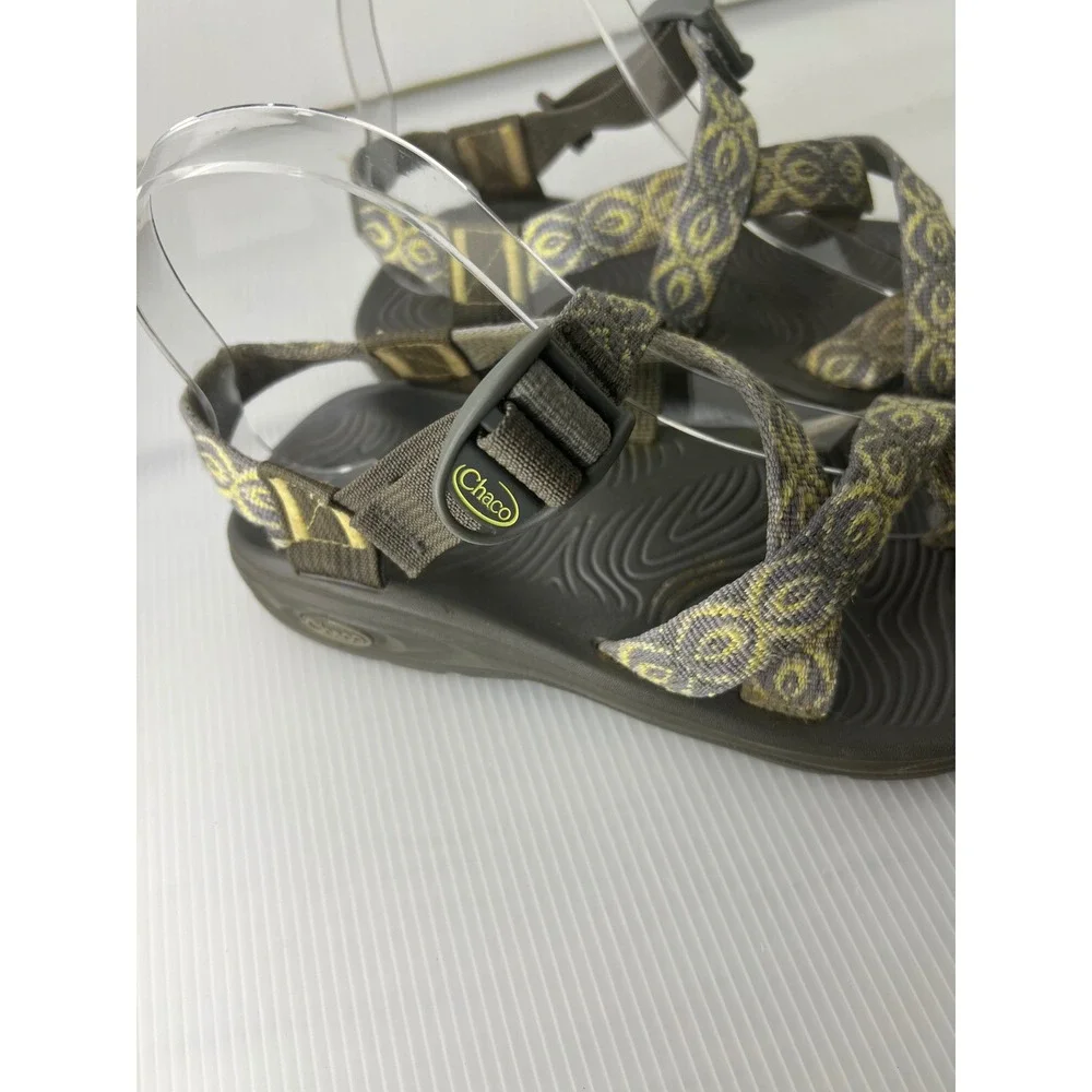 Chaco Z Cloud 2 Womens Athletic Sandals  Gray Yellow Geometric Strappy 7